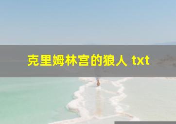 克里姆林宫的狼人 txt